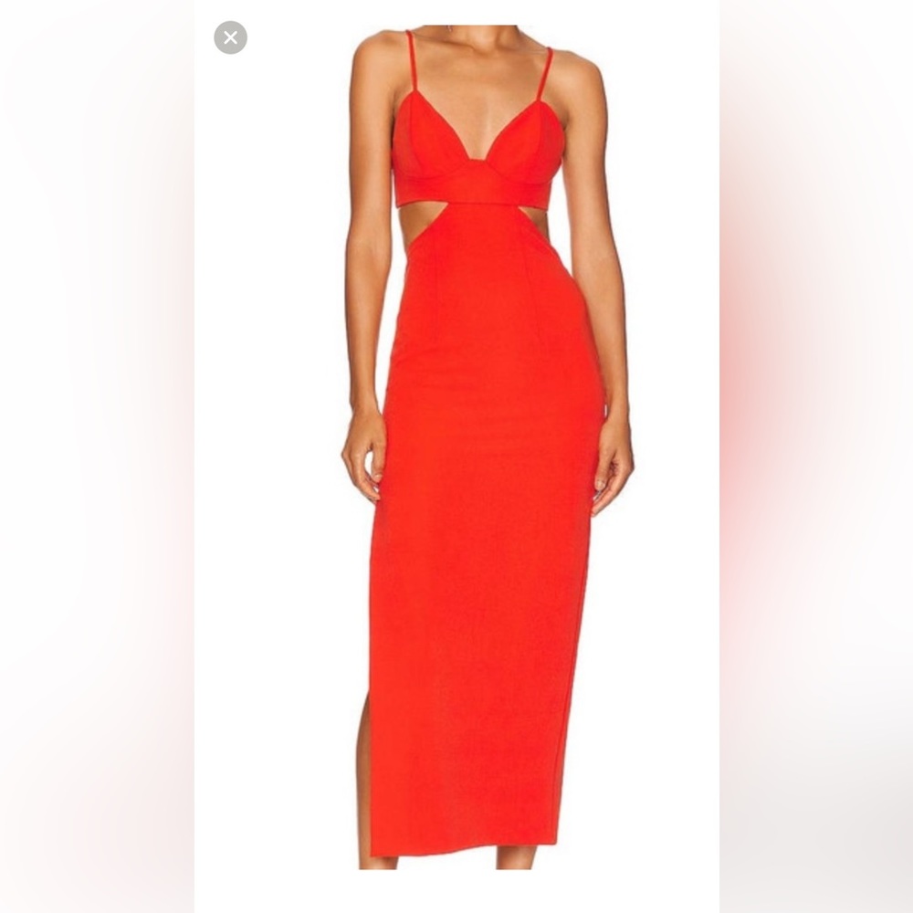 Bardot Cut Out Midi Dress